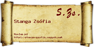 Stanga Zsófia névjegykártya