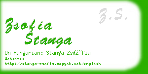 zsofia stanga business card